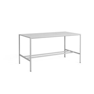 Hay New Order High Table 200x100 cm - Light Grey Powder Coated / Grey Linoleum
