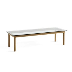HAY Kofi Table 140x50 cm - Solid Oak / Clear Glass