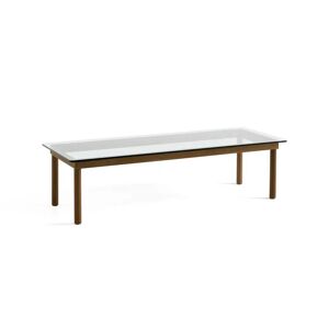 HAY Kofi Table 140x50 cm - Solid Walnut / Clear Glass