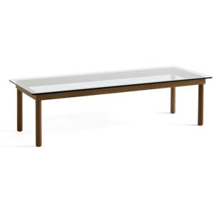 HAY Kofi Table 140x50 cm - Solid Walnut / Grey Tinted Glass