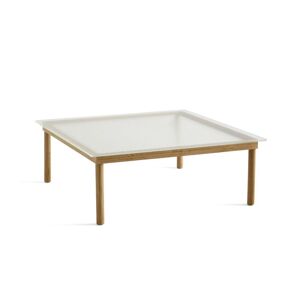 HAY Kofi Table 100x100 cm - Solid Oak / Clear Reeded Glass