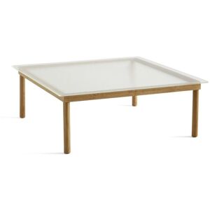 HAY Kofi Table 100x100 cm - Solid Oak / Clear Reeded Glass