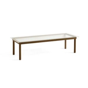 HAY Kofi Table 140x50 cm - Solid Walnut / Clear Reeded Glass