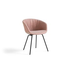 Hay AAC27 Soft About a Chair Spisebordsstol Fuldpolstret m. Armlæn SH: 46 cm - Black Powder Coated Steel/Atlas 621