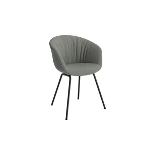HAY AAC27 Soft About a Chair Spisebordsstol Fuldpolstret m. Armlæn SH: 46 cm - Black Powder Coated Steel/Atlas 931