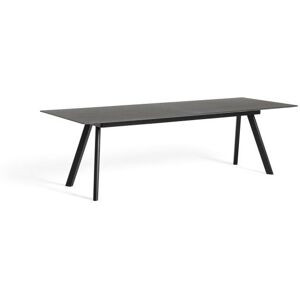 HAY CPH 30 Extendable Table 250/400x90x74 cm - Black Lacquered Solid Oak/Black Linoleum