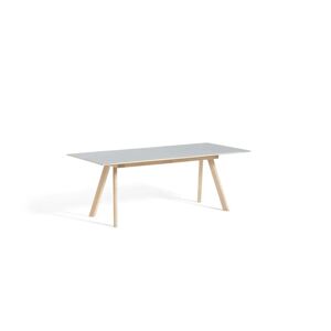 HAY CPH 30 Extendable Table 200/400x90x74 cm - Soaped Solid Oak/Grey Linoleum