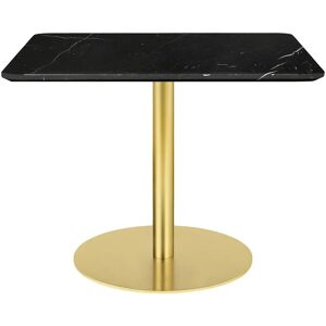 GUBI 1.0 Dining Table 80x80 cm - Black Marquina Marble/Brass Base
