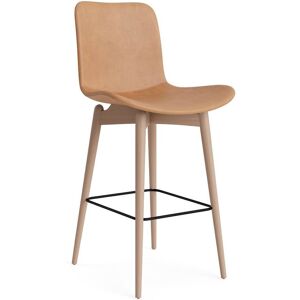 NORR11 Langue Bar Chair Low SH: 65 cm - Natural Beech/Dunes Camel 21004