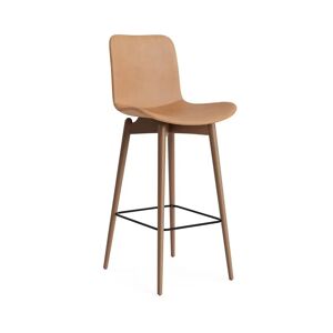 NORR11 Langue Bar Chair High SH: 75 cm - Light Smoked Beech/Dunes Camel 21004