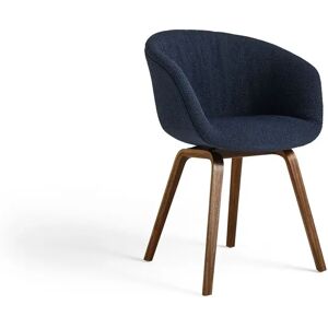 Hay AAC 23 Soft About A Chair SH: 46 cm - Lacquered Walnut Veneer/Flamiber Dark Blue J4