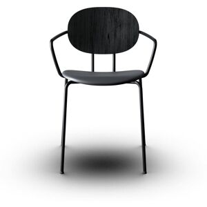 Sibast Furniture Piet Hein Chair w. Armrest SH: 45 cm - Black Oak/Black Solid