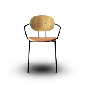 Sibast Furniture Piet Hein Chair w. Armrest SH: 45 cm - Oil Oak/Ultra Brandy