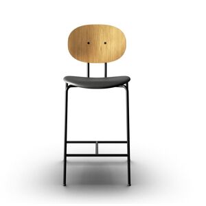Sibast Furniture Piet Hein Bar Chair SH: 65 cm Black - Oiled Oak/Solid Black