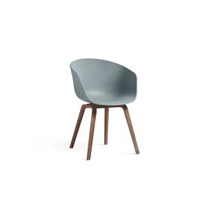 Hay AAC 22 About A Chair SH: 46 cm - Lacquered Walnut/Dusty Blue