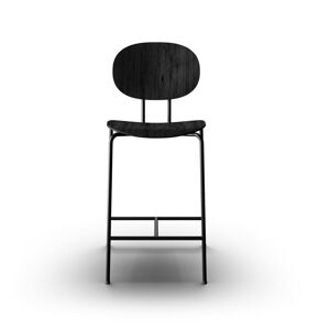 Sibast Furniture Piet Hein Bar Chair SH: 65 cm Black - Black Oak