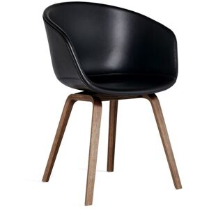 Hay AAC 23 About A Chair SH: 46 cm - Lacquered Walnut Veneer/Sense Black