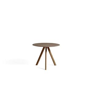 Hay CPH 20 Round Table Ø: 90 cm - Lacquered Solid Walnut/Lacquered Walnut Veneer