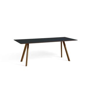 Hay CPH 30 Table 200x90x74 cm - Lacquered Solid Walnut/Dark Grey Linoleum