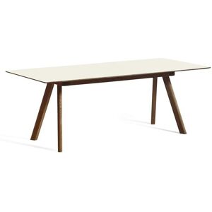 Hay CPH 30 Extendable Table 200x90x74 cm - Lacquered Solid Walnut/Off White Linoleum