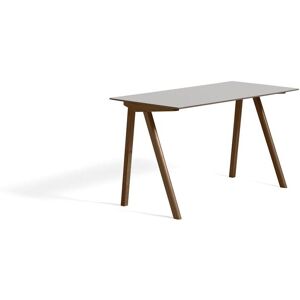 Hay CPH 90 Desk 130x65x74 cm - Lacquered Solid Walnut/Pebble Grey Linoleum