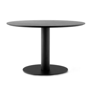 &Tradition In Between SK12 Dining Table Ø: 120 cm - Black Lacquered Oak/Black Base