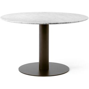 &Tradition In Between SK12 Dining Table Ø: 120 cm - Bianco Carrara Marble/Bronzed Base