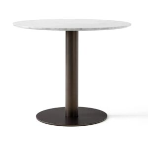 &Tradition In Between SK18 Dining Table Ø: 90 cm - Bianco Carrara Marble/Bronzed Base