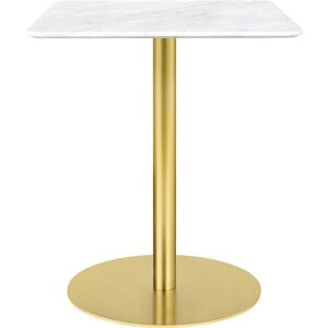Gubi 1.0 Dining Table 60x60 cm - White Carrara Marble/Brass Base