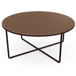 SOVET Piktor Sofabord Ø: 80 cm - Mocha/Frosted Glass Tobacco