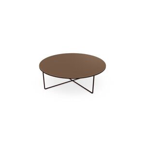 SOVET Piktor Sofabord Ø: 120 cm - Mocha/Frosted Glass Tobacco