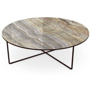 SOVET Piktor Sofabord Ø: 120 cm - Mocha/Ceramics Grey Onyx