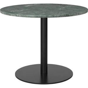GUBI 1.0 Lounge Table Ø: 80 cm - Green Guatemala Marble/Black Base
