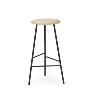 Warm Nordic Pebble Bar Stool H: 76 cm - Oiled Ash/Black Noir