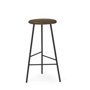 Warm Nordic Pebble Bar Stool H: 76 cm - Smoked Oak/Black Noir