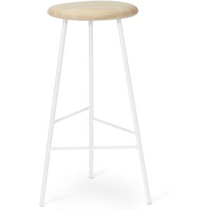 Warm Nordic Pebble Bar Stool H: 76 cm - Oiled Ash/Pure White