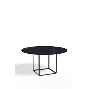 New Works Florence Dining Table Ø: 145 cm - Black Marquina Marble / Black