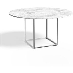 New Works Florence Dining Table Ø: 145 cm - White Carrera Marble/White