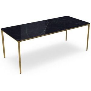 SOVET Slim Rectangular 200x90 cm - Burnished Brass/Ceramics Polished Marquinia