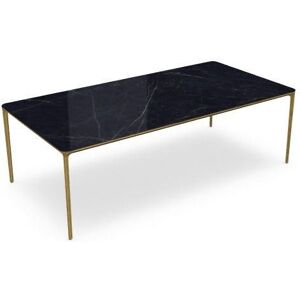 SOVET Slim Rectangular 240x120 cm - Burnished Brass/Ceramics Polished Marquinia