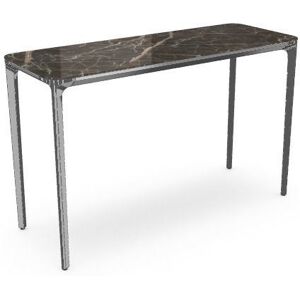 SOVET Slim 4 Legs Console L: 120 cm - Chrome/Ceramics Ombra di Caravaggio