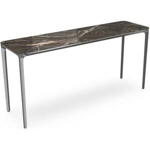 SOVET Slim 4 Legs Console L: 160 cm - Chrome/Ceramics Ombra di Caravaggio