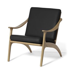 Warm Nordic Lean Back Lounge Chair SH: 41 cm - Oak/Black