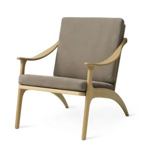Warm Nordic Lean Back Lounge Chair SH: 41 cm - Oak/Seppia