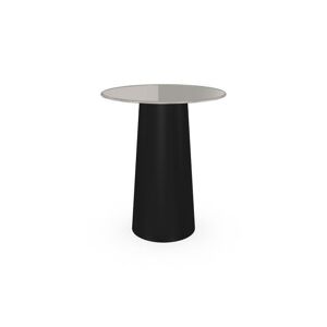 SOVET Totem Dining Table Ø: 62 cm - Black/Glass Clay