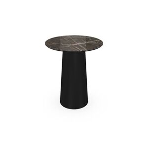SOVET Totem Dining Table Ø: 62 cm - Black/Ceramics Ombra di Caravaggio