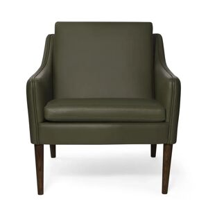 Warm Nordic Mr. Olsen Lounge Chair SH: 46 cm - Walnut/Pickle Green
