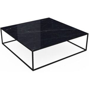 SOVET Quadro Sofabord 120x120 cm - Black/Ceramics Polished Marquinia