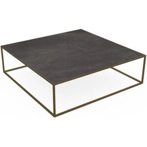 SOVET Quadro Sofabord 120x120 cm - Burnished Brass/Mirror Smoked