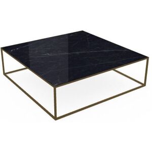 SOVET Quadro Sofabord 120x120 cm - Burnished Brass/Ceramics Polished Marquinia